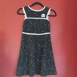 Star Wars Girl's 16 Sleeveless Black Dress Stormtrooper Applique Star Pattern